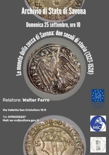 Locandina Le monete della zecca di Savona